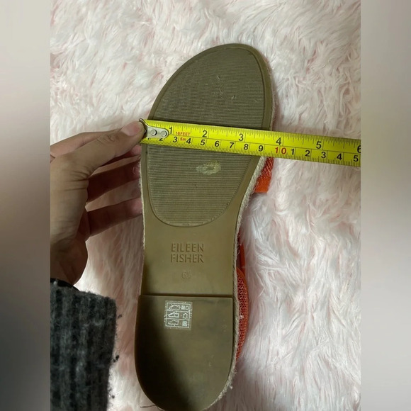 Eileen Fisher Mews Magma Melange Orange Stretch Espadrilles Flat Sandals Sz 6.5 - Picture 12 of 14